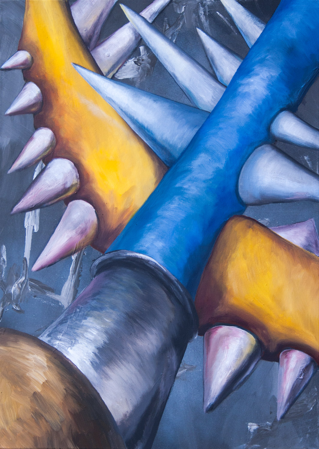 Dragonfish; 50 x 70 cm; acrylics on canvas; 2018