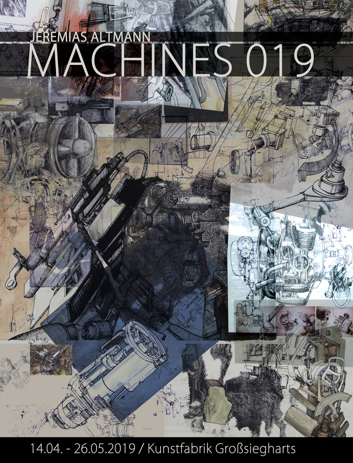 Solo show opening on the 13th of April 2019 / 19:00 at the Kunstfabrik-Großsiegharts. The exhibition is on display until the 26th of May.